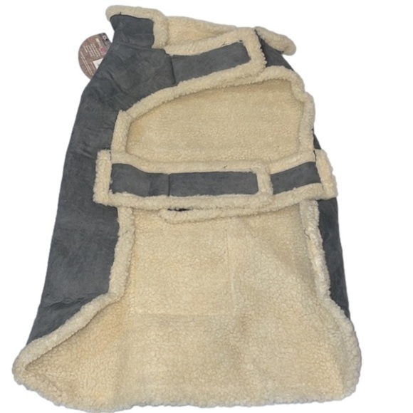 PETRAGEOUS Vest For Pet dog With Fleece Inside With Pocket, Gray, Large - Picture 5 of 10